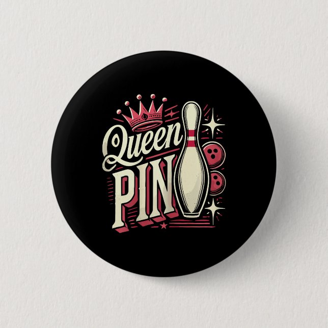 Queen Pin Shirt Bowler Bowling League For Bowling  (Front)