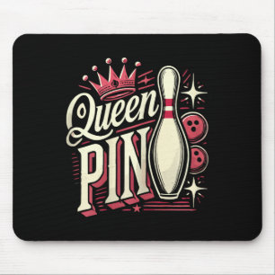 Queen Pin Shirt Bowler Bowling League For Bowling Mouse Mat