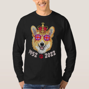 Queen Platinum Jubilee T Queen's Royal Corgi Sungl T-Shirt