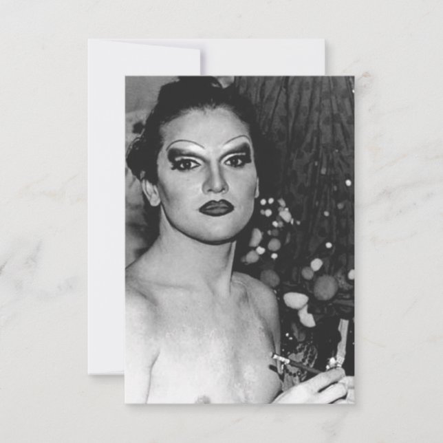 Queen Please. Vintage LGBTQ Thank You Card (Front)