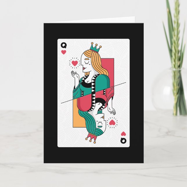 Queen Poker Card (Front)