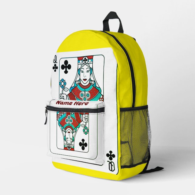 Queen Printed Backpack (Back Corner Right)