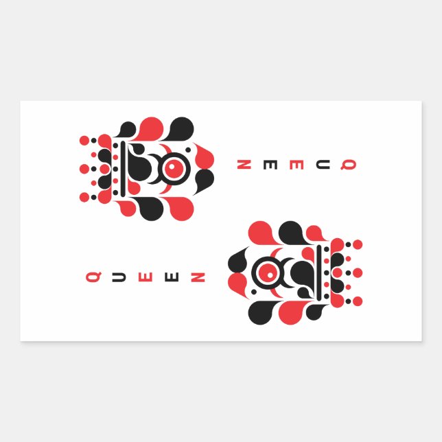 QUEEN RECTANGULAR STICKER (Front)