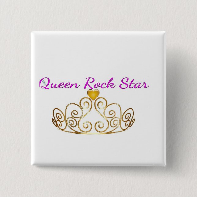 Queen Rock star button (Front)