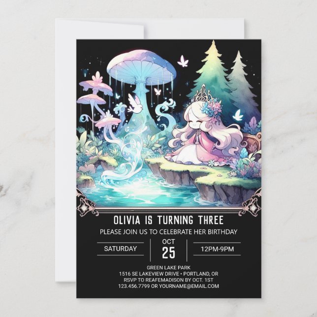 Queen Royal Princess Birthday Invitation (Front)