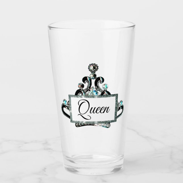 Queen “Royal Tiara” Glass (Front)