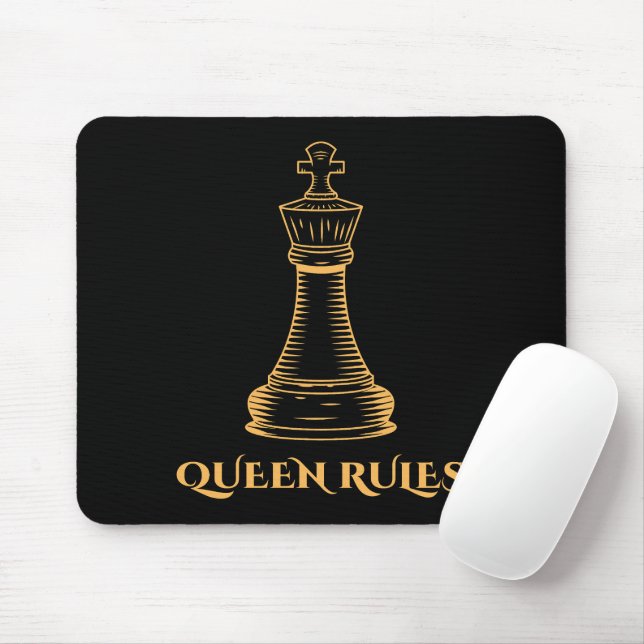 Queen Rules Mouse Mat (With Mouse)