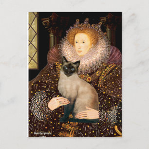 Queen- Seal Point Siamese cat Postcard