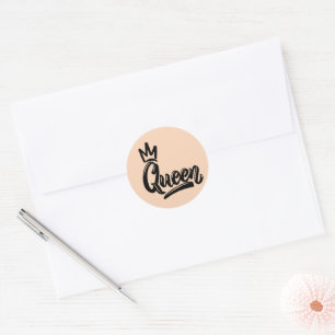 Queen self love quotes square sticker