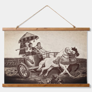 Queen Shamiram Wood Topped Wall Tapestry