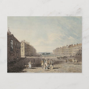 Queen Square, London, 1786 (w/c and pen and ink ov Postcard