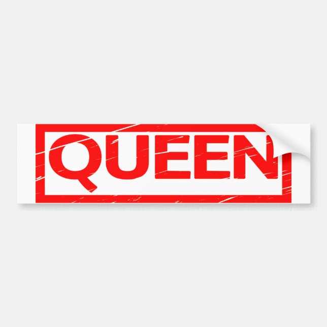 Queen Stamp Bumper Sticker (Front)