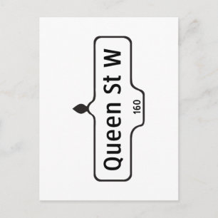 Queen Street West, Toronto Street Sign Postcard