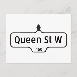 Queen Street West, Toronto Street Sign Postcard