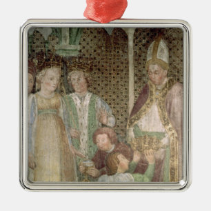 Queen Theodolinda and Pope Gregory the Great Metal Tree Decoration