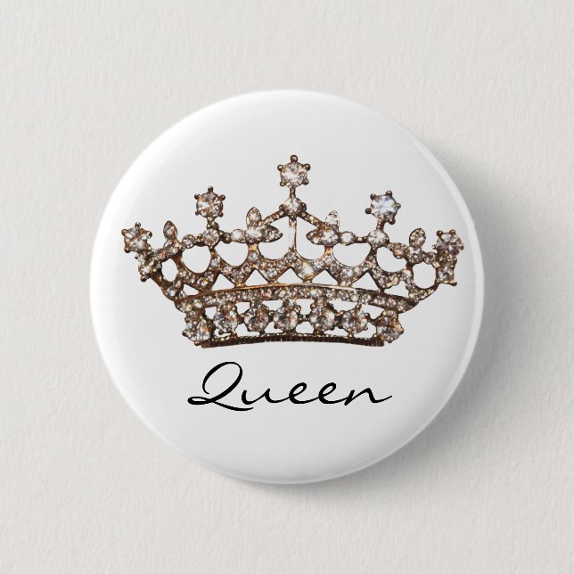 Queen Tiara Gem button (Front)