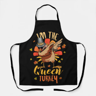 Queen Turkey Matching Family Group Thanksgiving Apron