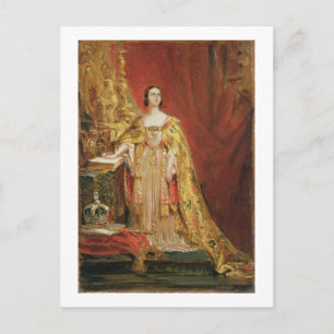 Queen Victoria (1819-1901) Taking the Coronation O Postcard