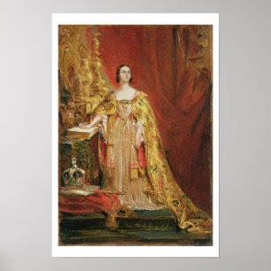 Queen Victoria (1819-1901) Taking the Coronation O Poster