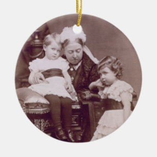 Queen Victoria (1819-1901) with her grandchildren, Ceramic Tree Decoration