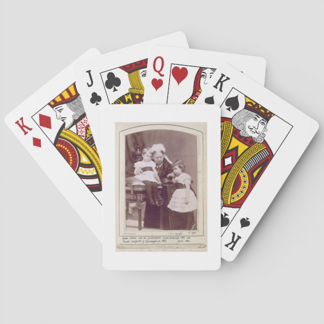 Queen Victoria (1819-1901) with her grandchildren, Playing Cards (Back)