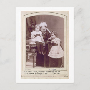 Queen Victoria (1819-1901) with her grandchildren, Postcard