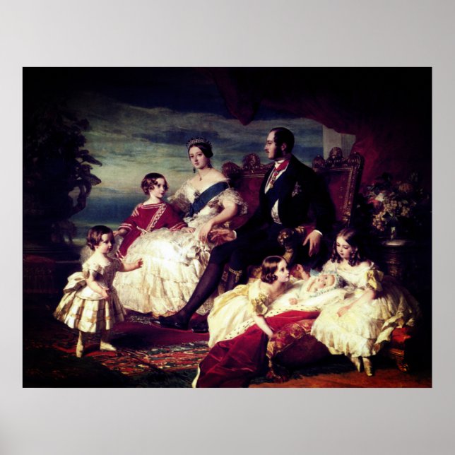Queen Victoria and Prince Albert – Royal family Poster (Front)