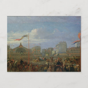 Queen Victoria Arriving at the Gare de l'Est Postcard