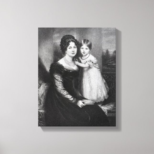 Queen Victoria as an infant with her mother Canvas Print (Front)
