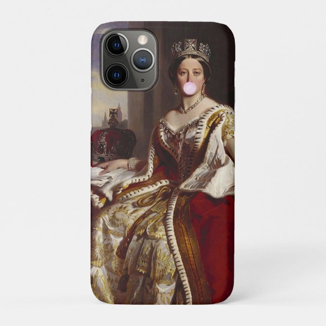 QUEEN VICTORIA BLOWING A PINK BUBBLE GUM   Case-Mate iPhone CASE (Back)