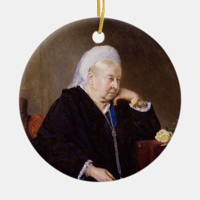 Queen Victoria by Heinrich von Angeli Ceramic Tree Decoration (Front)