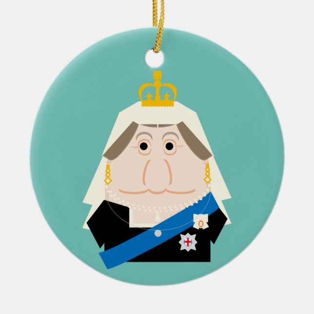 Queen Victoria Ceramic Tree Decoration (Front)