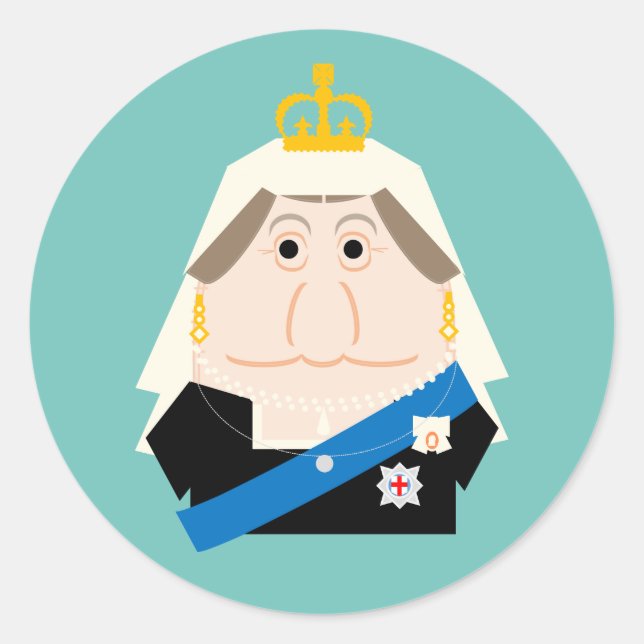 Queen Victoria Classic Round Sticker (Front)