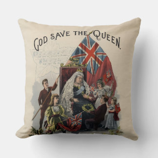 Queen Victoria "God save the Queen" Cushion