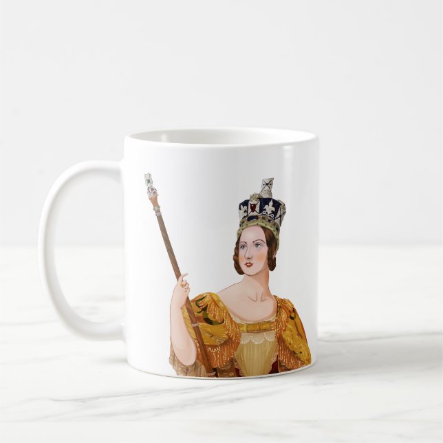 Queen Victoria - historical illustrations Coffee Mug (Left)