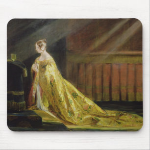 Queen Victoria in Her Coronation Robe, 1838 (oil o Mouse Mat