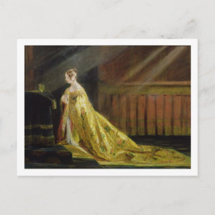 Queen Victoria in Her Coronation Robe, 1838 (oil o Postcard