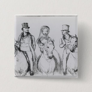 Queen Victoria, Lord Melbourne and Lord Russell 15 Cm Square Badge
