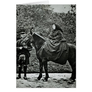 Queen Victoria  on horseback at Balmoral , 1863