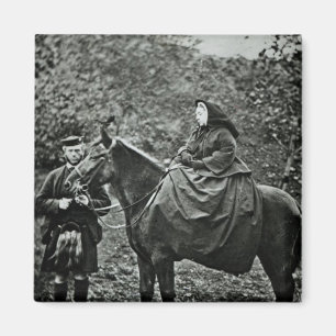 Queen Victoria on horseback at Balmoral , 1863 Magnet