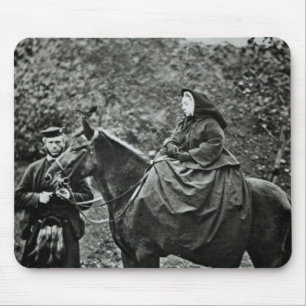 Queen Victoria on horseback at Balmoral , 1863 Mouse Mat