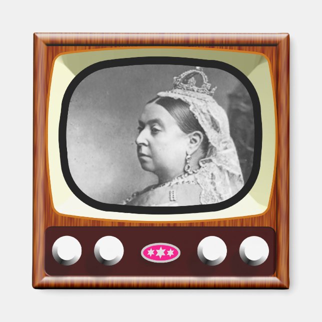 Queen Victoria on Retro TV Magnet (Front)