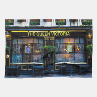 Queen Victoria Pub Tea Towel