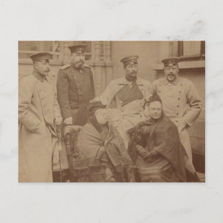 Queen Victoria, son, daughter, Kaiser Wilhelm II Postcard