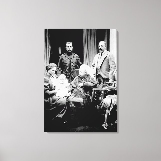 Queen Victoria, Tsar Nicholas II Canvas Print (Front)