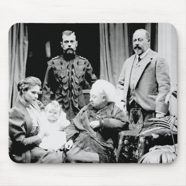 Queen Victoria, Tsar Nicholas II Mouse Mat (Front)