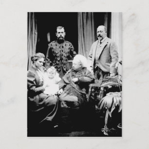 Queen Victoria, Tsar Nicholas II Postcard