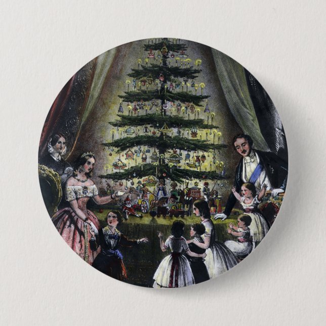 Queen Victoria's Christmas Tree 7.5 Cm Round Badge (Front)