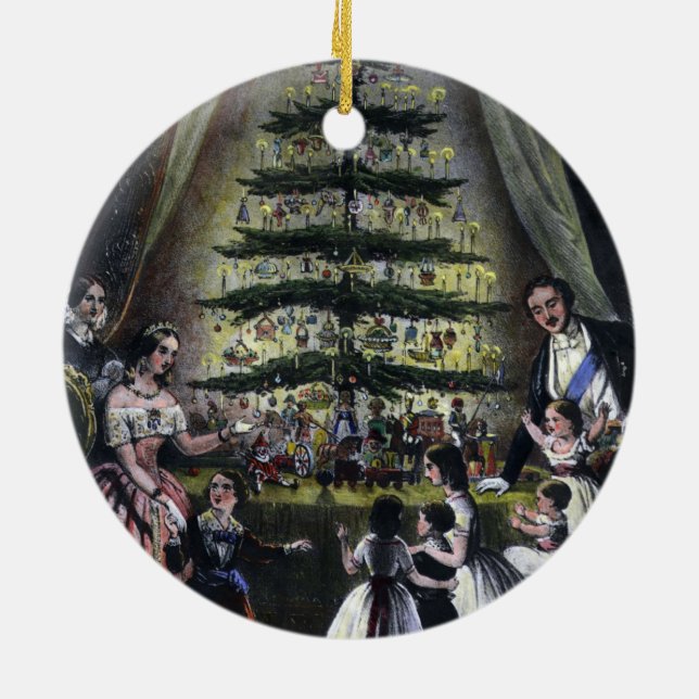 Queen Victoria's Christmas Tree Ceramic Tree Decoration (Back)