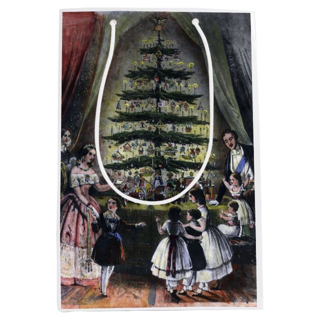 Queen Victoria's Christmas Tree Medium Gift Bag (Front)